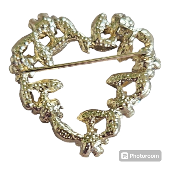 Vintage Enameled Gold Plate Brooch - Picture 2 of 2